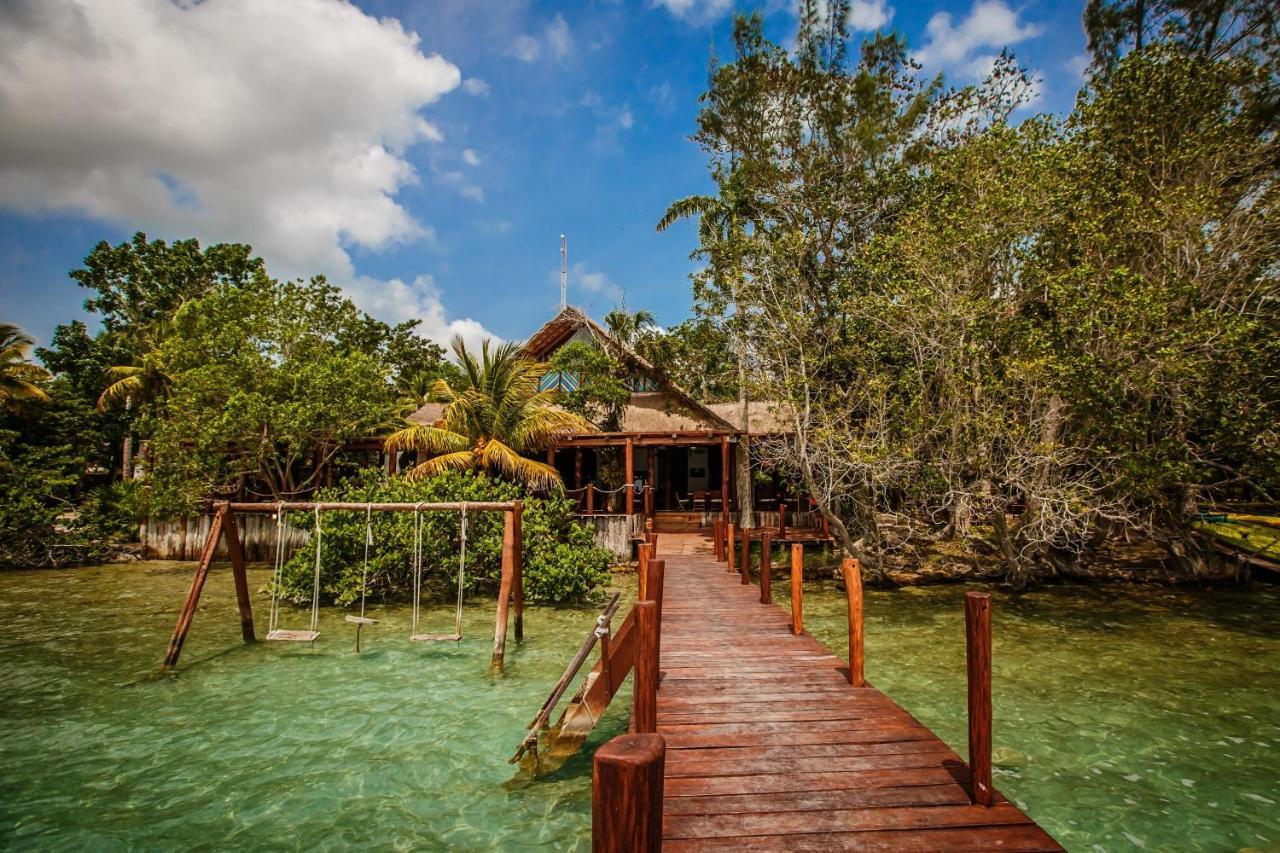 Hotel Rancho Encantado Bacalar Exterior foto